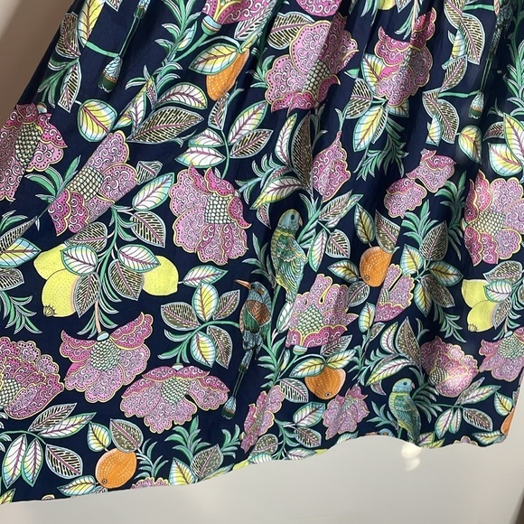 Eliza J | Women's Floral Bird Print Cotton Midi Sundress Size 12 NWT - Picture 4 of 8